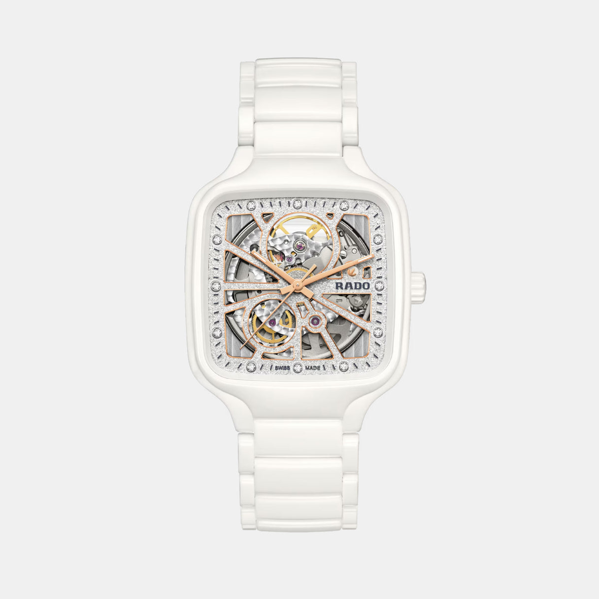 True Square Unisex Automatic Grey Dial Analog Ceramic Watch R27073722