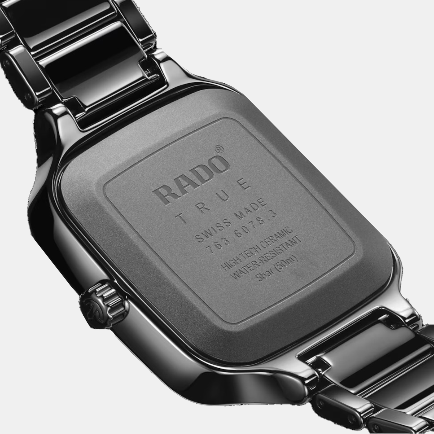 True Square Women Automatic Black Dial Ceramic Watch R27080172