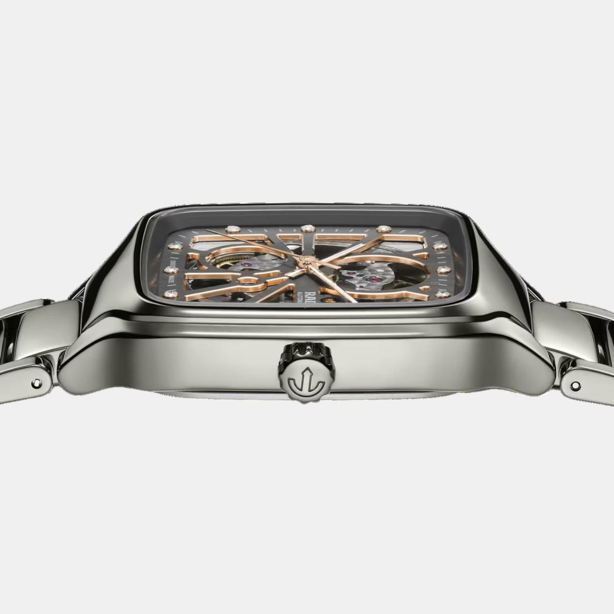 True Square Unisex Automatic Grey Dial Analog Ceramic Watch R27083712