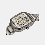 True Square Open Heart Unisex Automatic Grey Dial Ceramic Watch R27083722