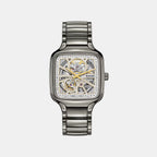 True Square Open Heart Unisex Automatic Grey Dial Ceramic Watch R27083722