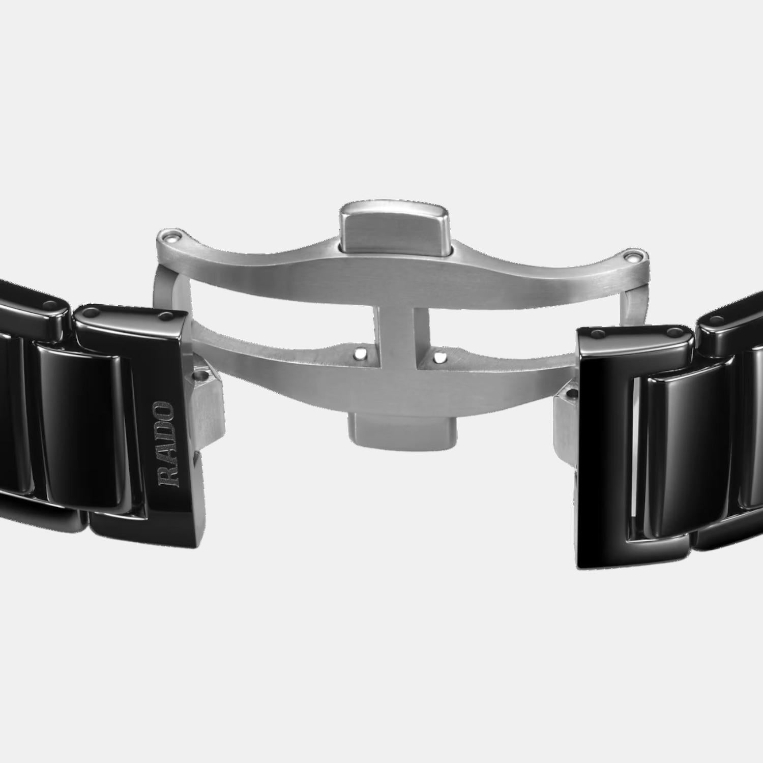 True Square Unisex Automatic Black & Yellow Dial Analog Ceramic Watch R27086712