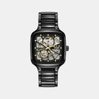 True Square Unisex Automatic Black & Yellow Dial Analog Ceramic Watch R27086712