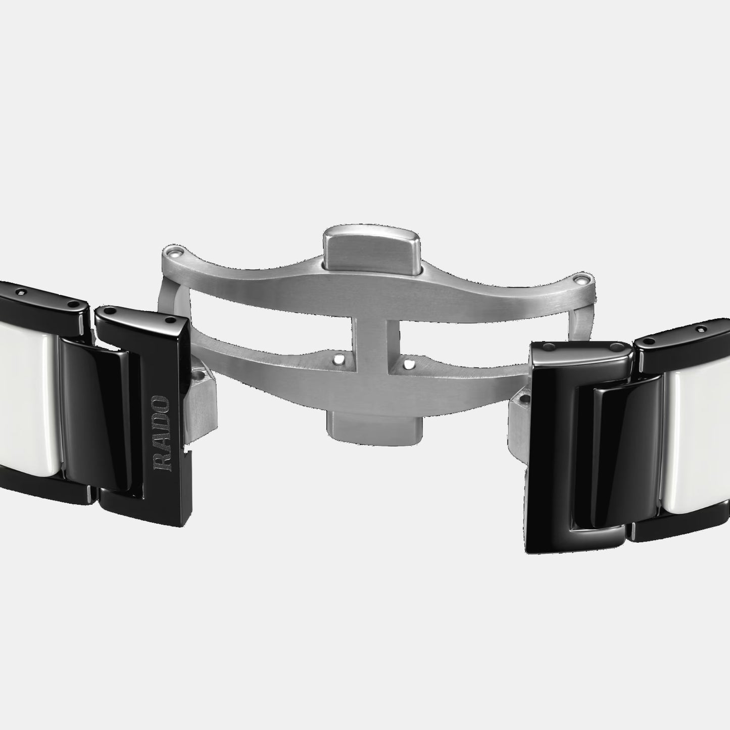 True Square Open Heart Diamonds Limited Edition Unisex Automatic Black And White Dial Analog Ceramic Watch R27086752