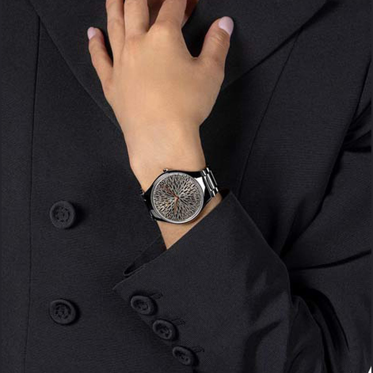 True Round Unisex Automatic Grey Dial Analog Ceramic Watch R27088122