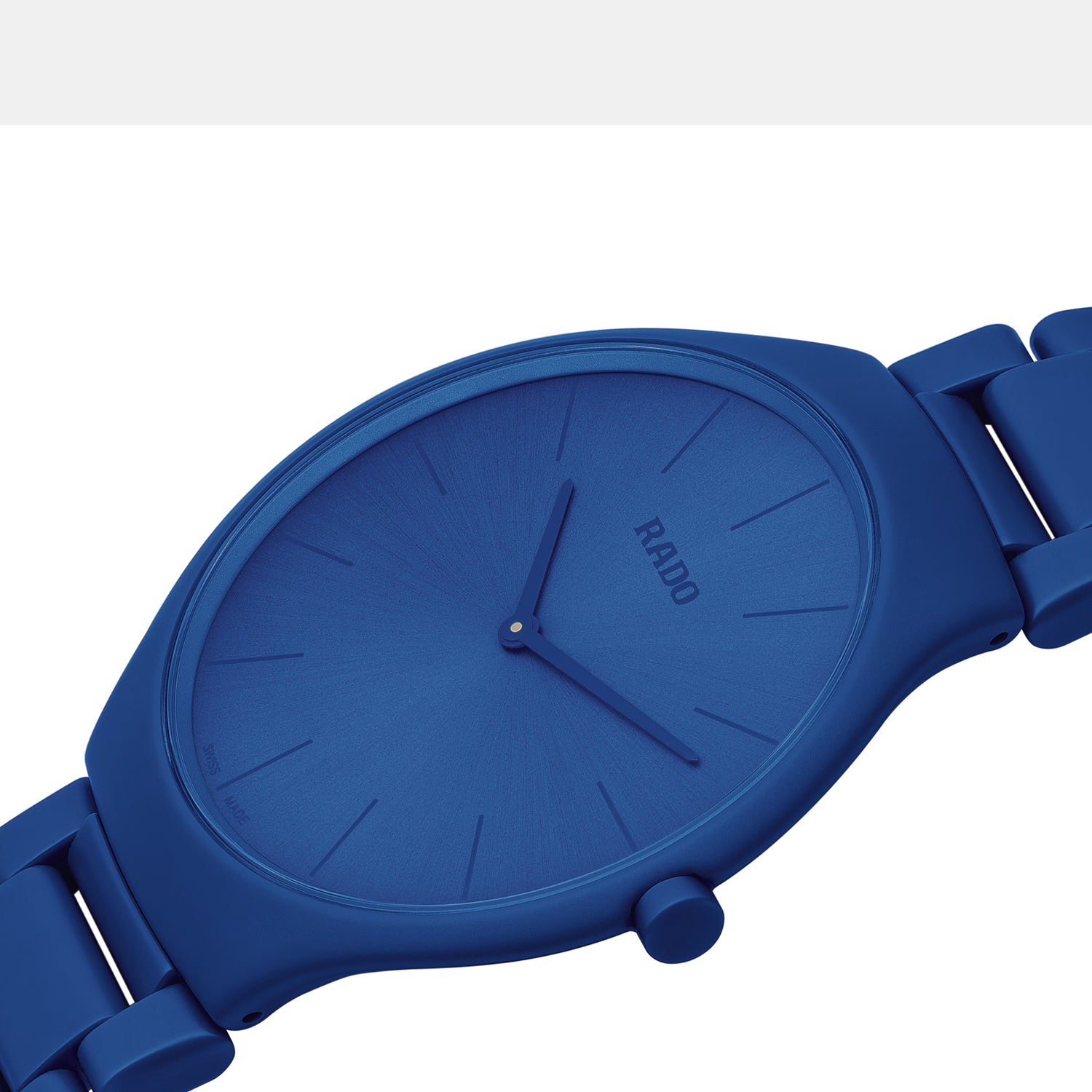 True Thinline Unisex Quartz Blue Dial Analog Ceramic Watch R27092622
