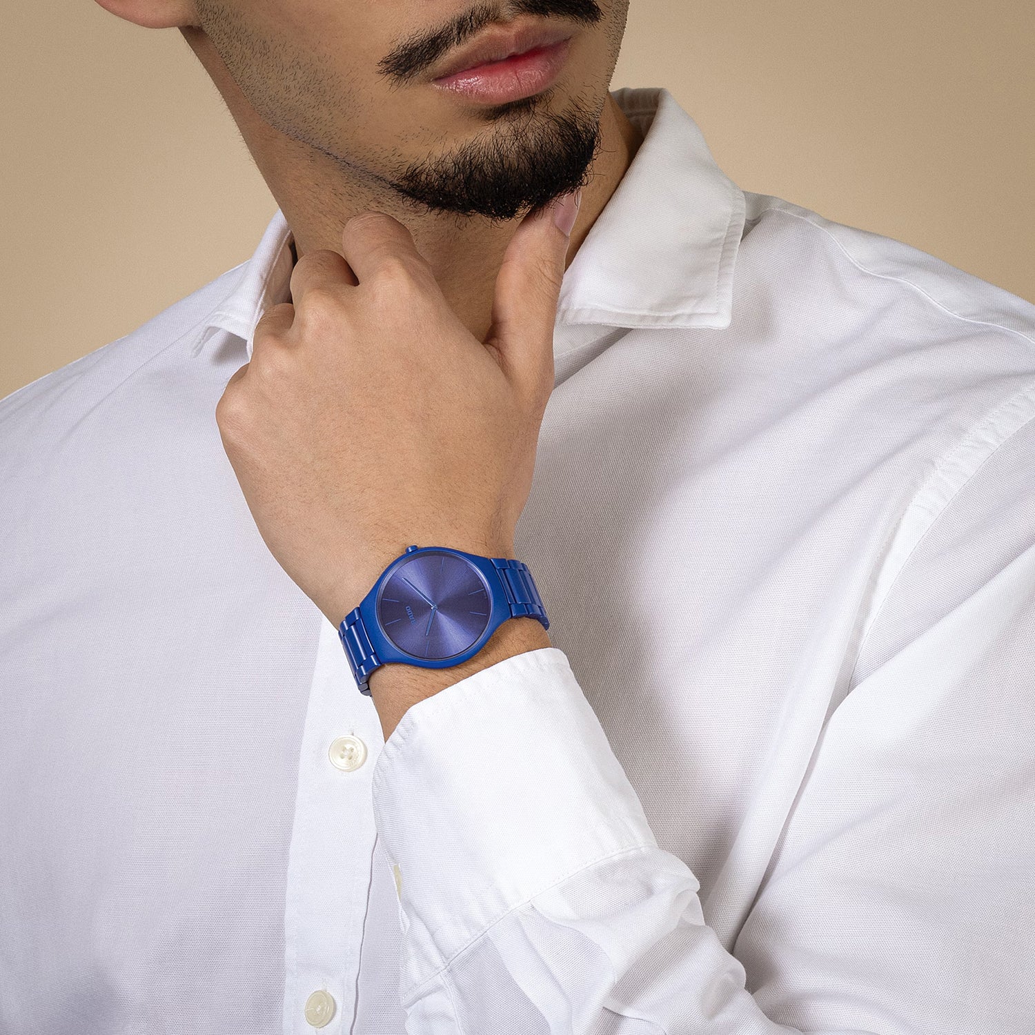 True Thinline Unisex Quartz Blue Dial Analog Ceramic Watch R27092622