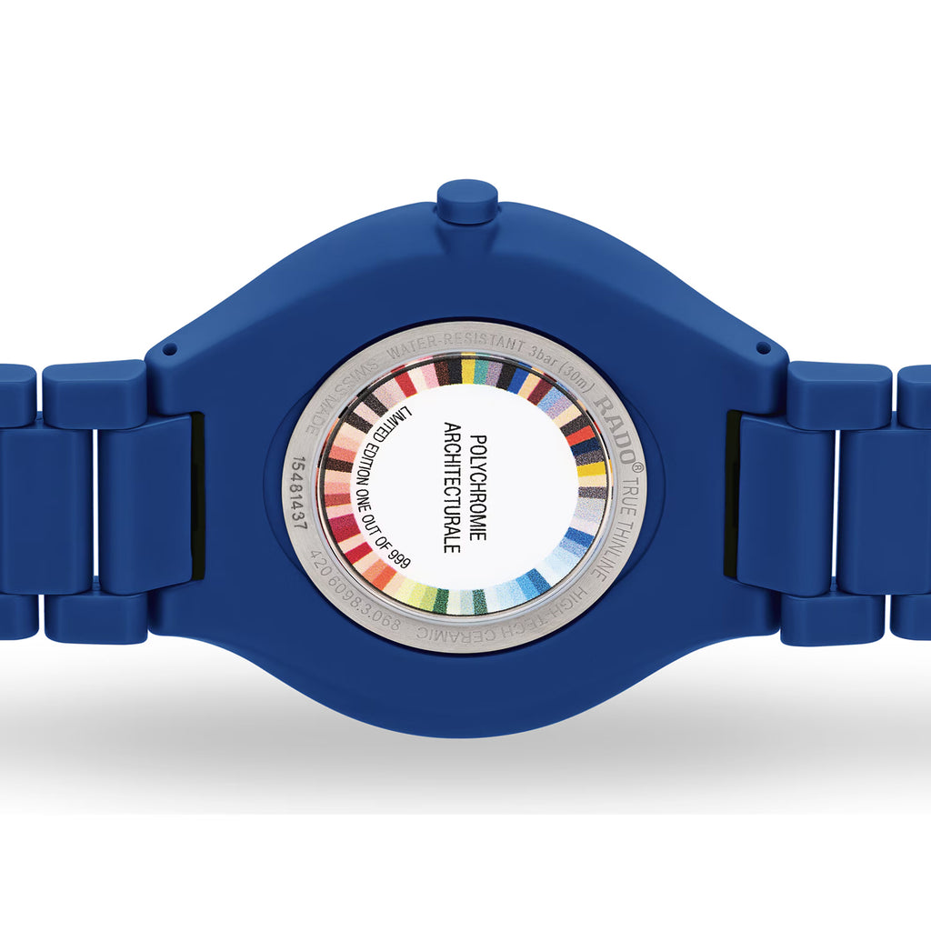 True Thinline Unisex Quartz Blue Dial Analog Ceramic Watch R27092622
