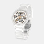 True Round Unisex Automatic White Dial Analog Ceramic Watch R27106922