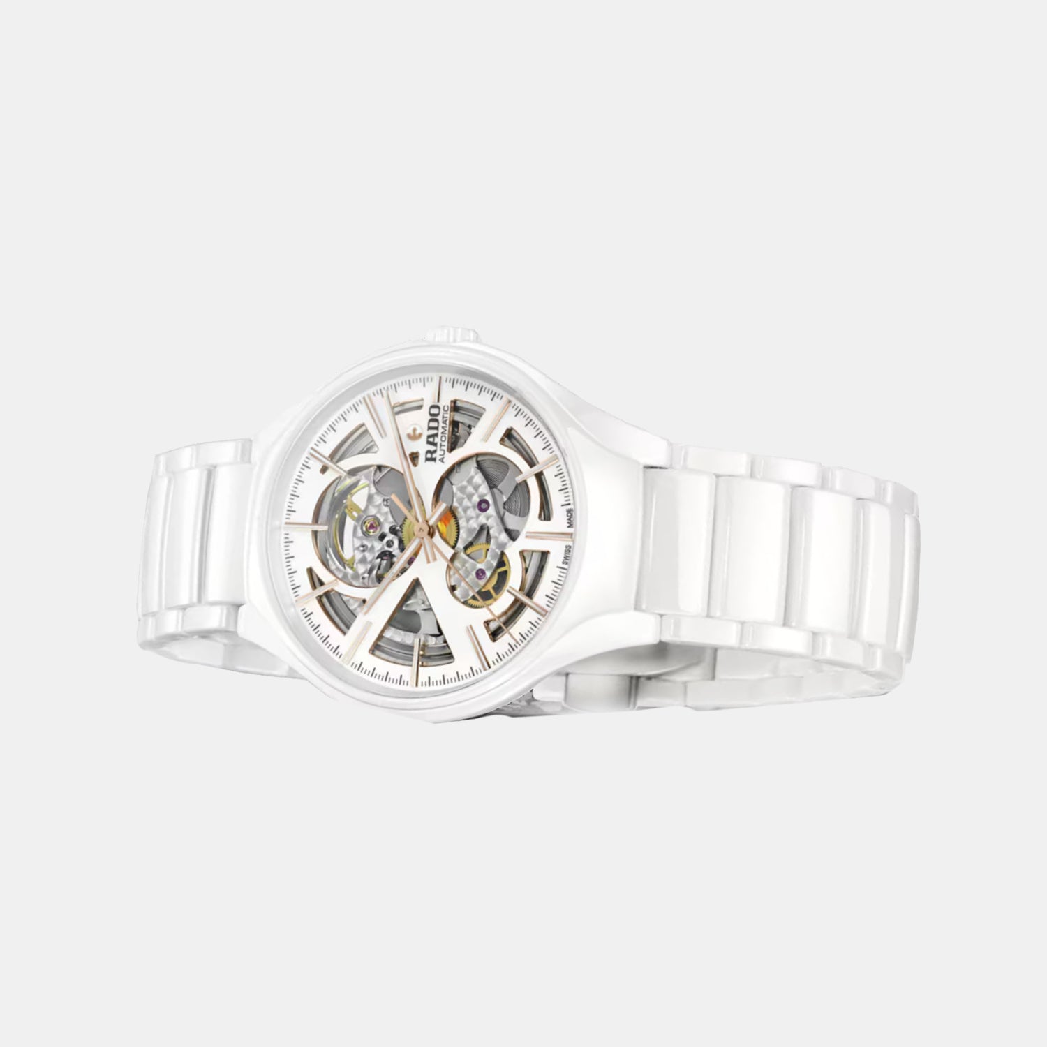 True Round Unisex Automatic White Dial Analog Ceramic Watch R27106922
