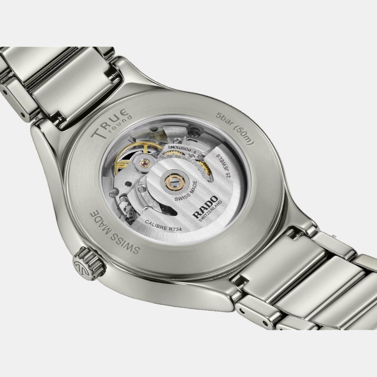 True Round Unisex Automatic Grey Dial Analog Ceramic Watch R27108112