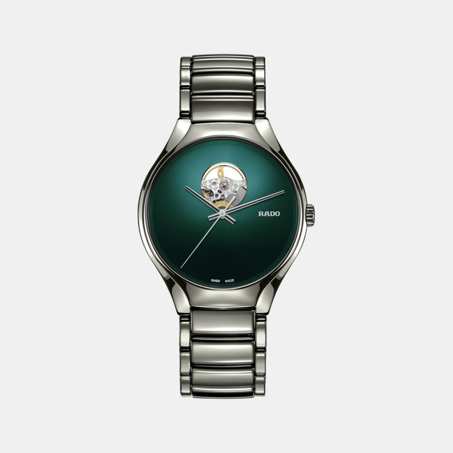 True Round Secret Unisex Automatic Blue Dial Analog Ceramic Watch R27108322