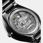 True Round Thinline Unisex Automatic Black Dial Analog Ceramic Watch R27113152