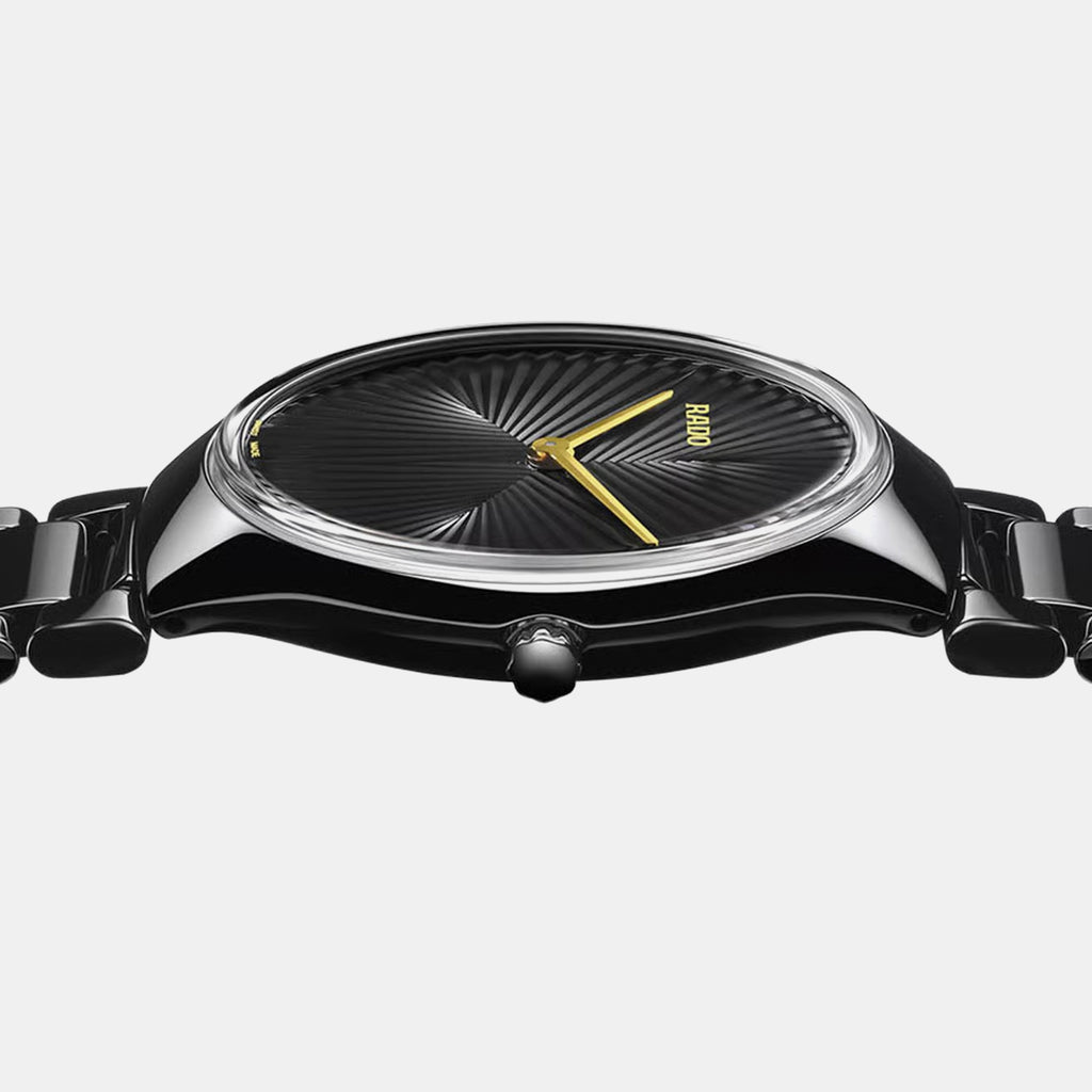 True Round Thinline Unisex Automatic Black Dial Analog Ceramic Watch R27113152