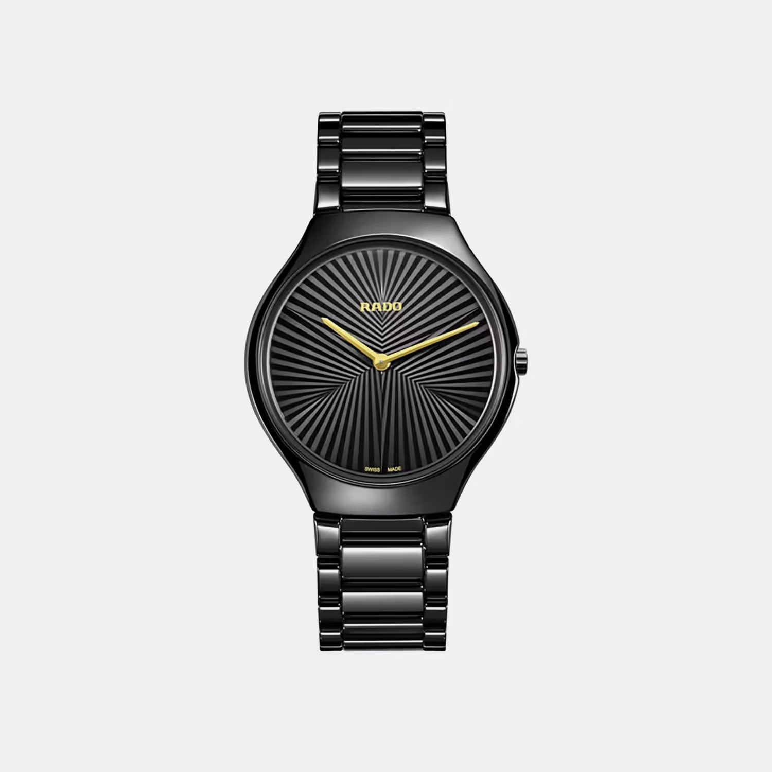 True Round Thinline Unisex Automatic Black Dial Analog Ceramic Watch R27113152