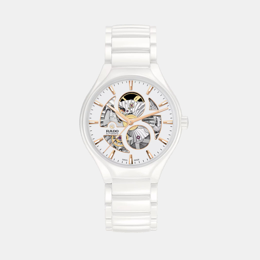 True Round Unisex Automatic White Dial Analog Ceramic Watch R27115012
