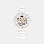 True Round Unisex Automatic White Dial Analog Ceramic Watch R27115012