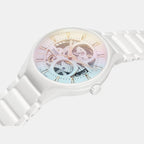 True Round Unisex Automatic White Dial Analog Ceramic Watch R27115022