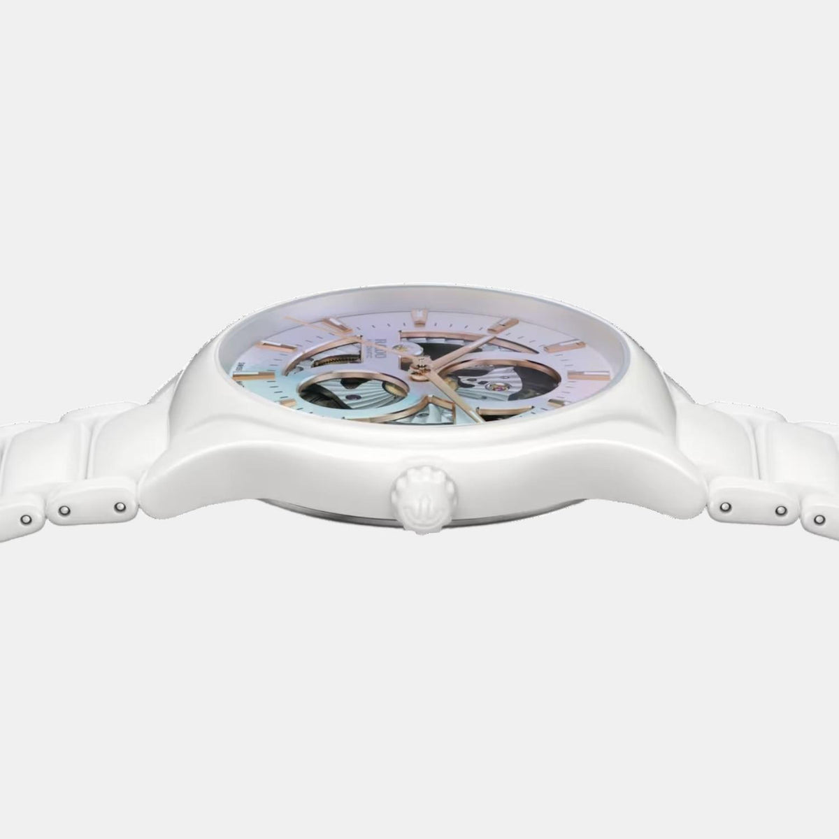 True Round Unisex Automatic White Dial Analog Ceramic Watch R27115022