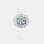 True Round Unisex Automatic White Dial Analog Ceramic Watch R27115022