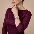 True Square Automatic Open Heart Unisex Pink Dial Analog Ceramic Watch R27123012