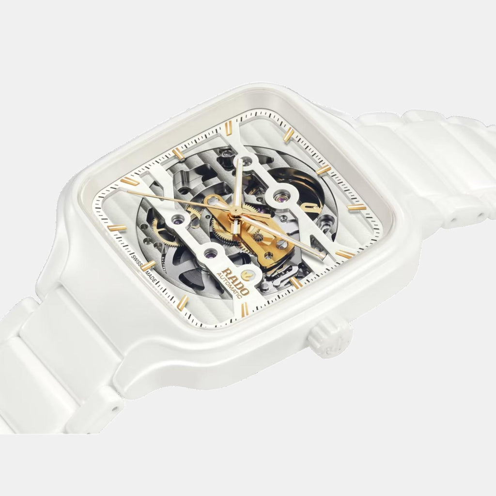 True Square Unisex Automatic White Dial Analog Ceramic Watch R27126012