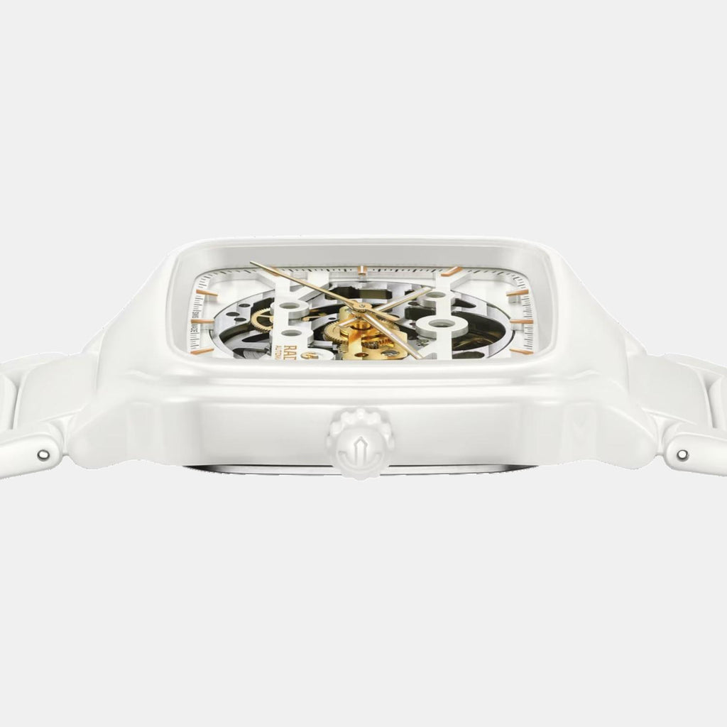 True Square Unisex Automatic White Dial Analog Ceramic Watch R27126012
