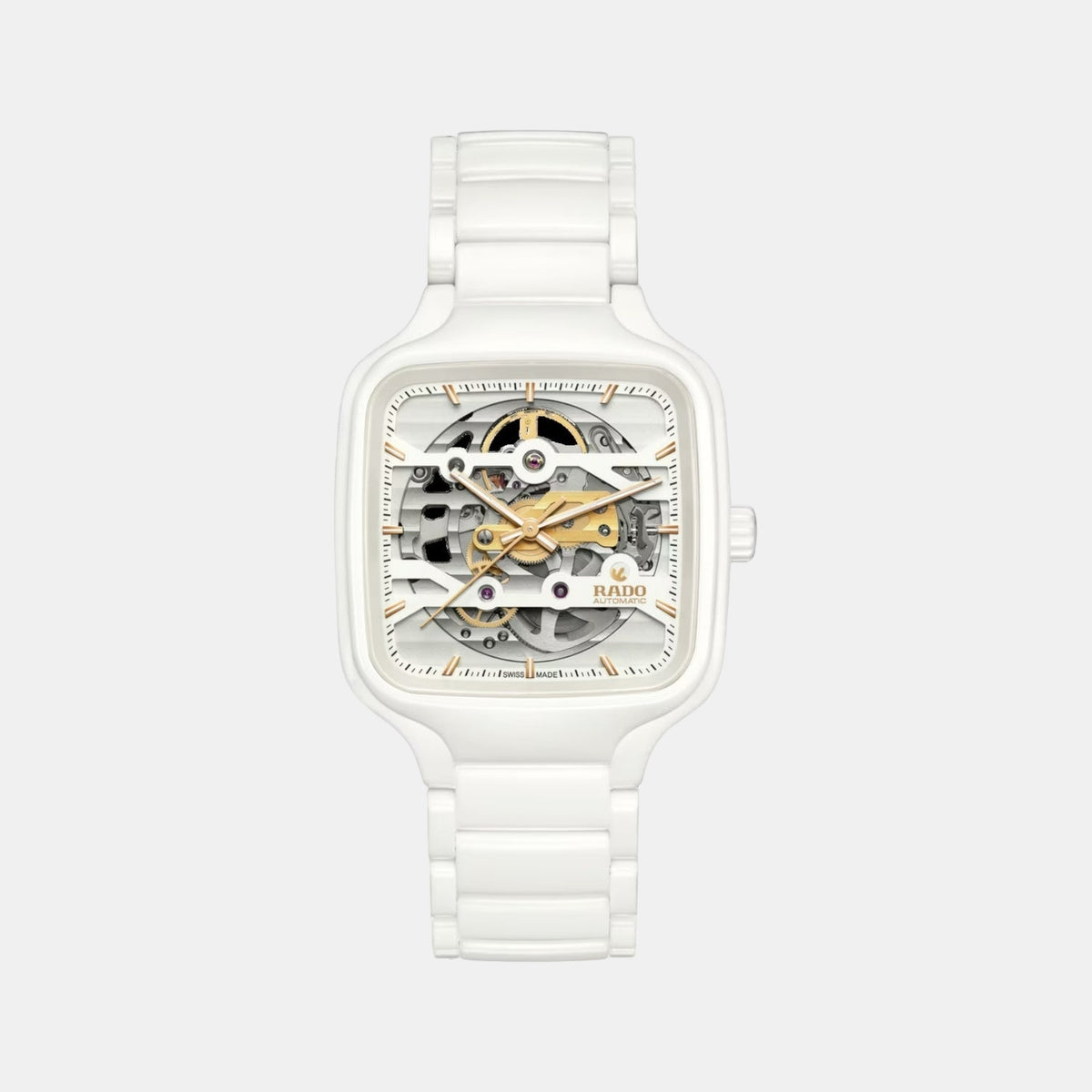 True Square Unisex Automatic White Dial Analog Ceramic Watch R27126012