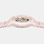 True Round Open Heart Limited Edition Women Automatic Pink Dial Analog Ceramic Watch R27183012
