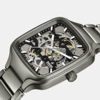 True Square Unisex Automatic Black Grey Dial Analog Ceramic Watch R27196152