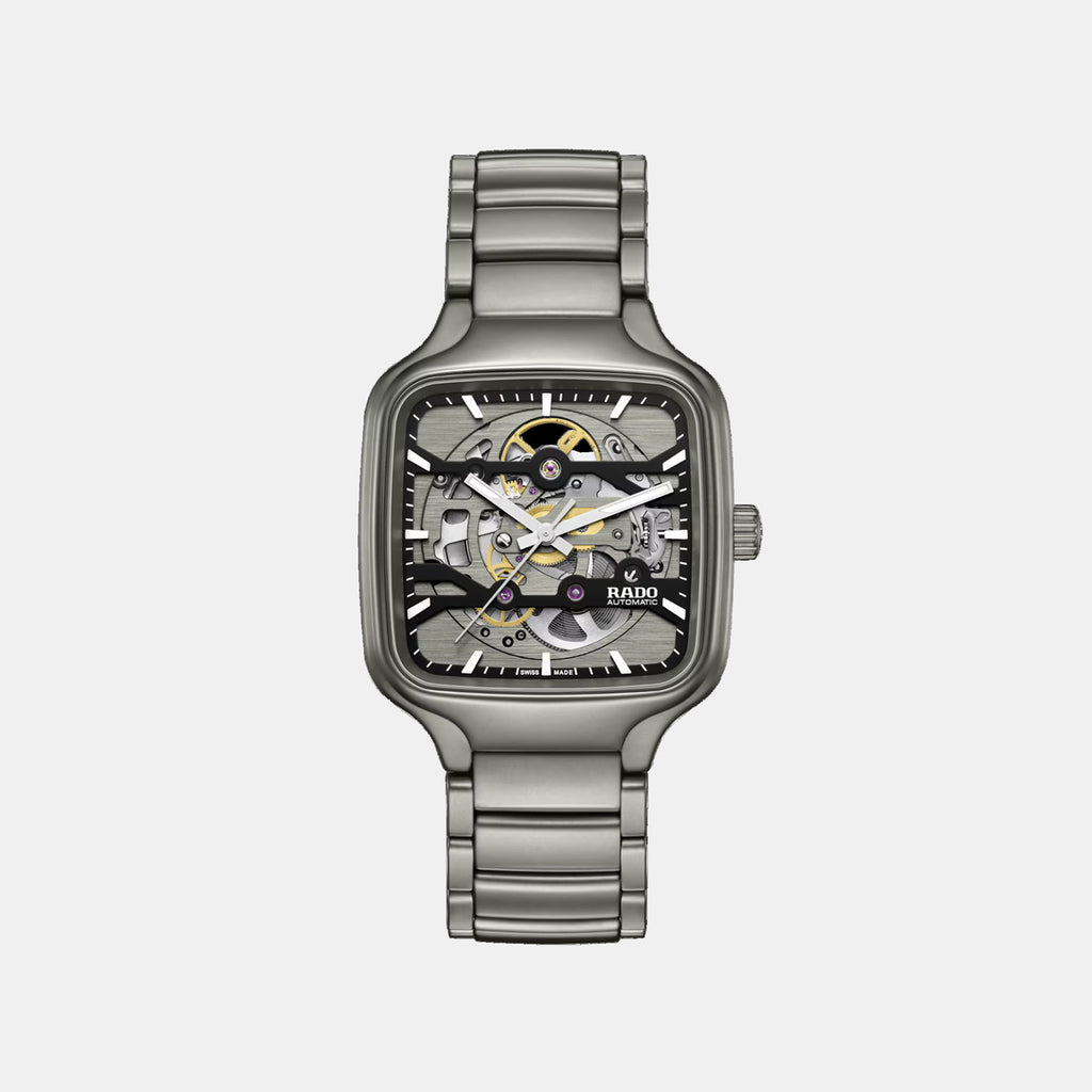 True Square Unisex Automatic Grey Dial Analog Ceramic Watch R27196152