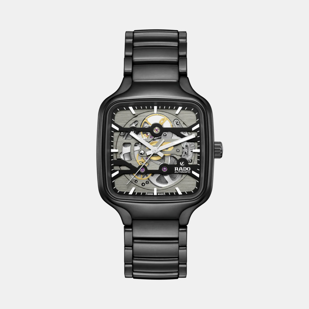 True Square Unisex Automatic Grey Dial Analog Ceramic Watch R27197152