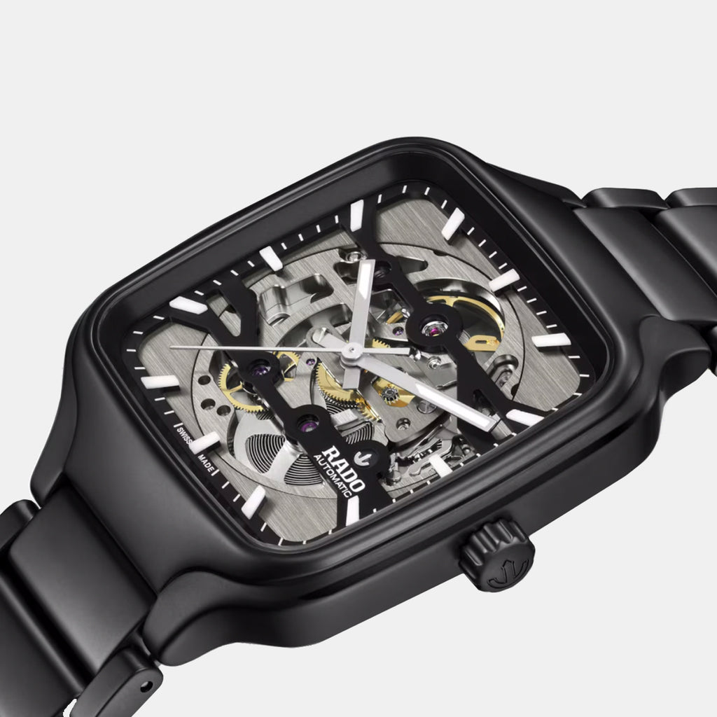 True Square Unisex Automatic Grey Dial Analog Ceramic Watch R27197152