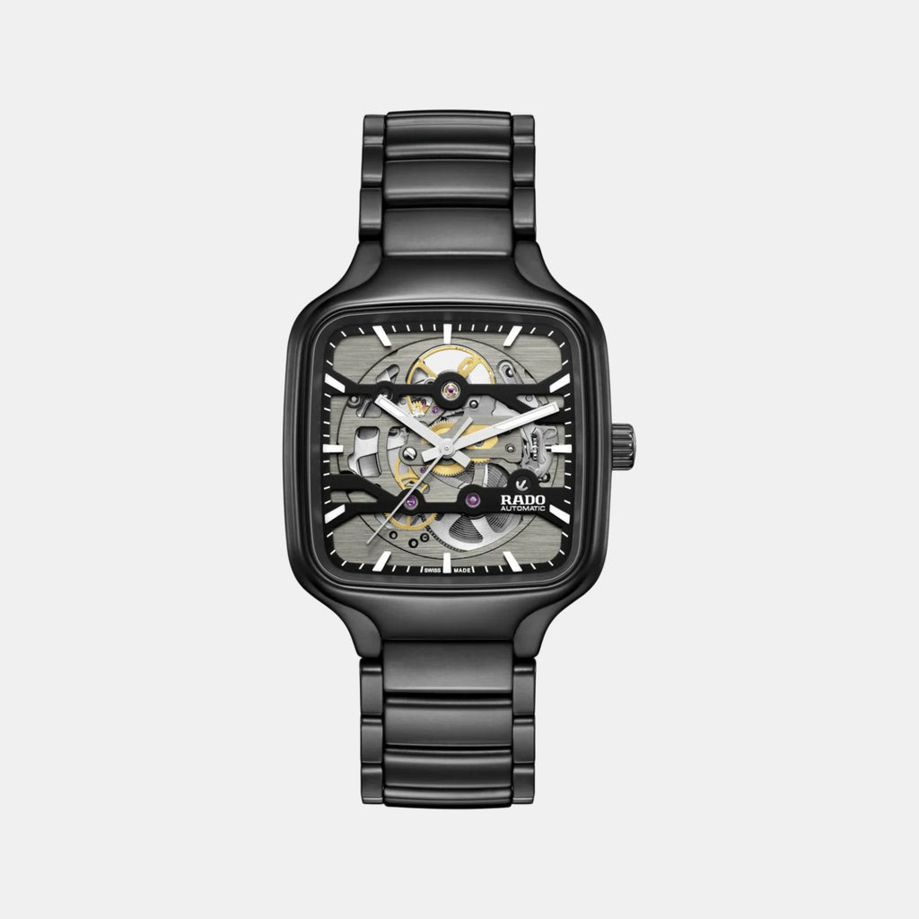 True Square Unisex Automatic Grey Dial Analog Ceramic Watch R27197152