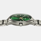 True Round Unisex Quartz Green Dial Analog Ceramic Watch R27239742
