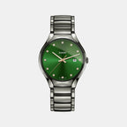 True Round Unisex Quartz Green Dial Chronograph Ceramic Watch R27239742