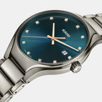 True Round Unisex Quartz Blue Dial Analog Ceramic Watch R27239752