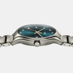 True Round Unisex Quartz Blue Dial Analog Ceramic Watch R27239752