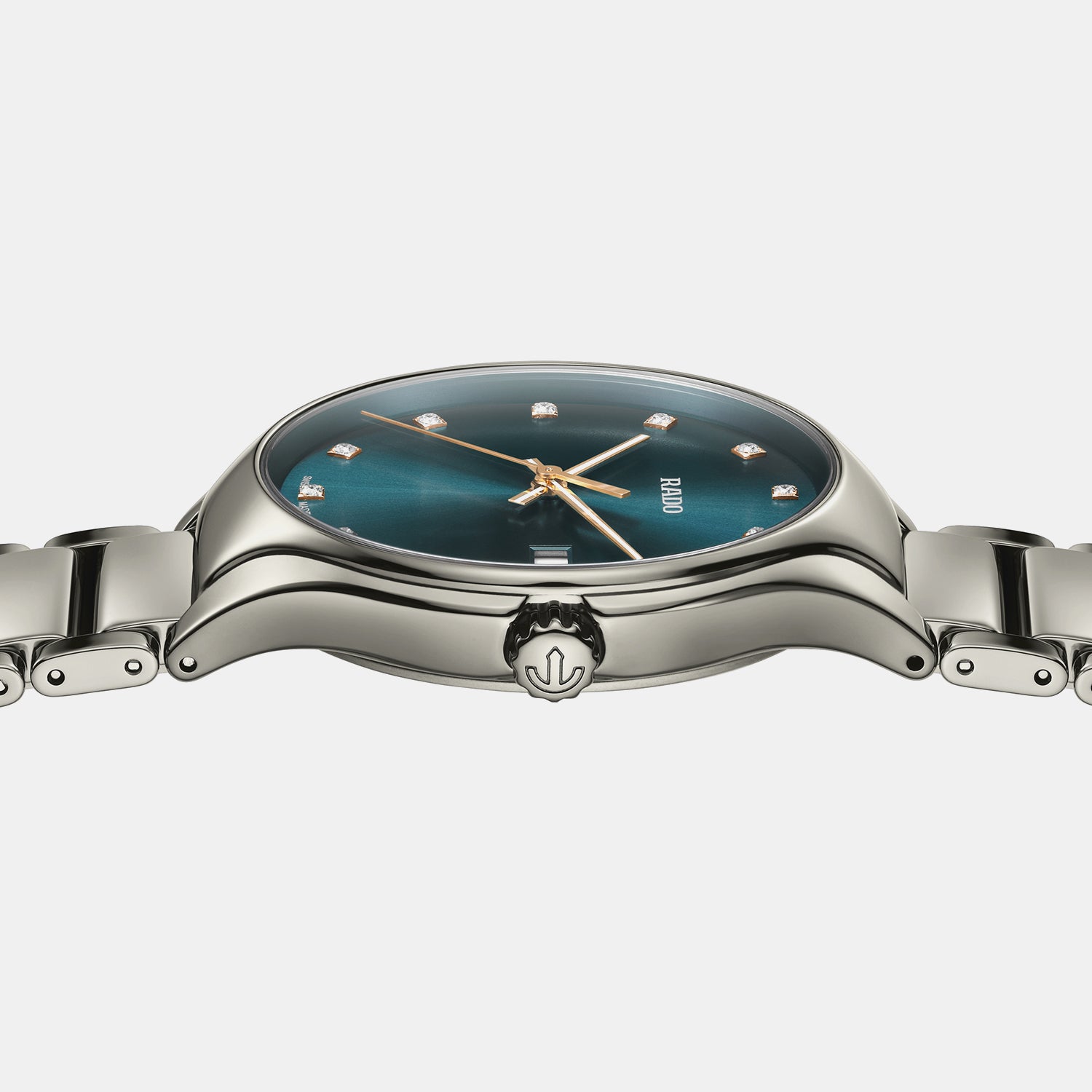 True Round Unisex Quartz Blue Dial Analog Ceramic Watch R27239752