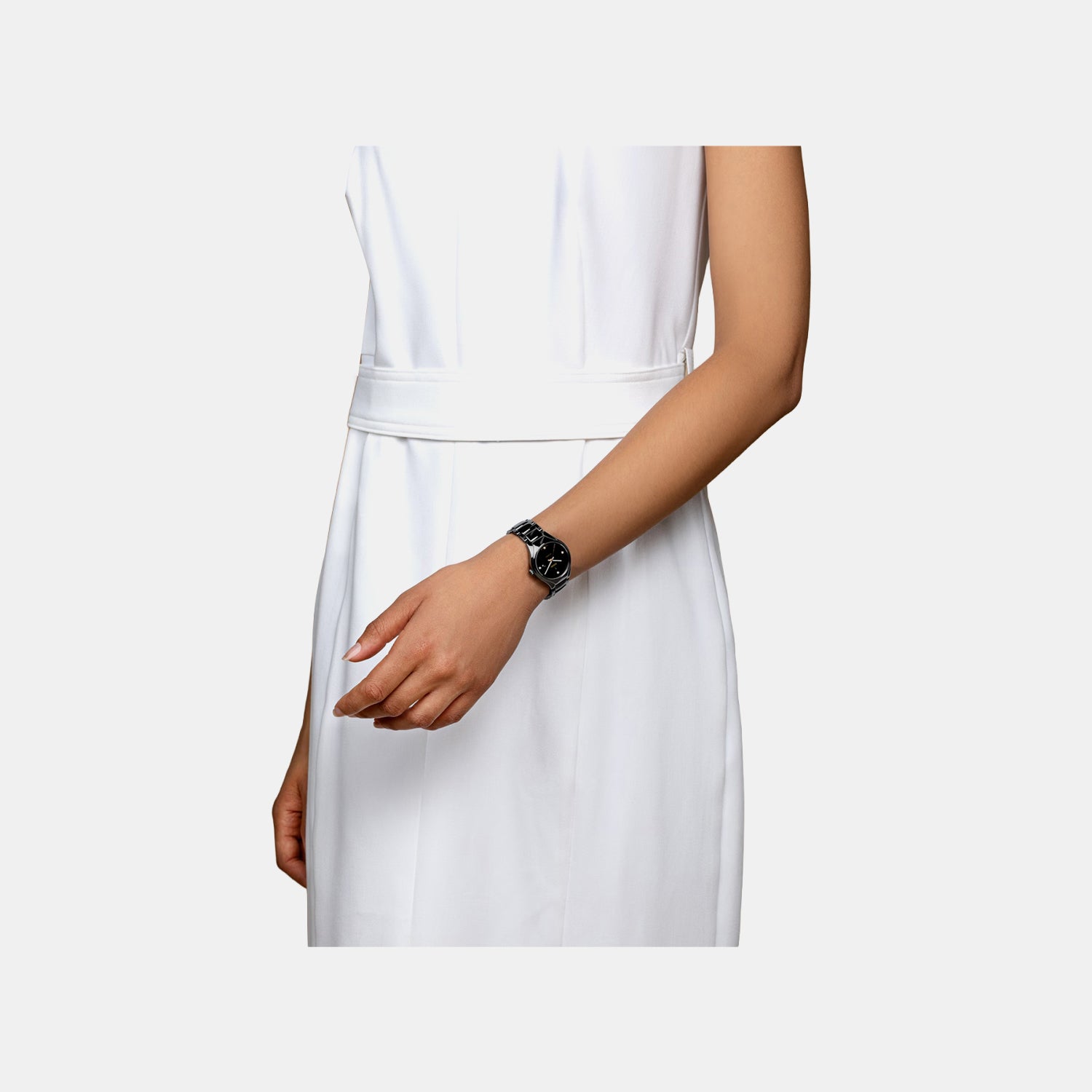 True Round Women Automatic Black Dial Analog Ceramic Watch R27242712