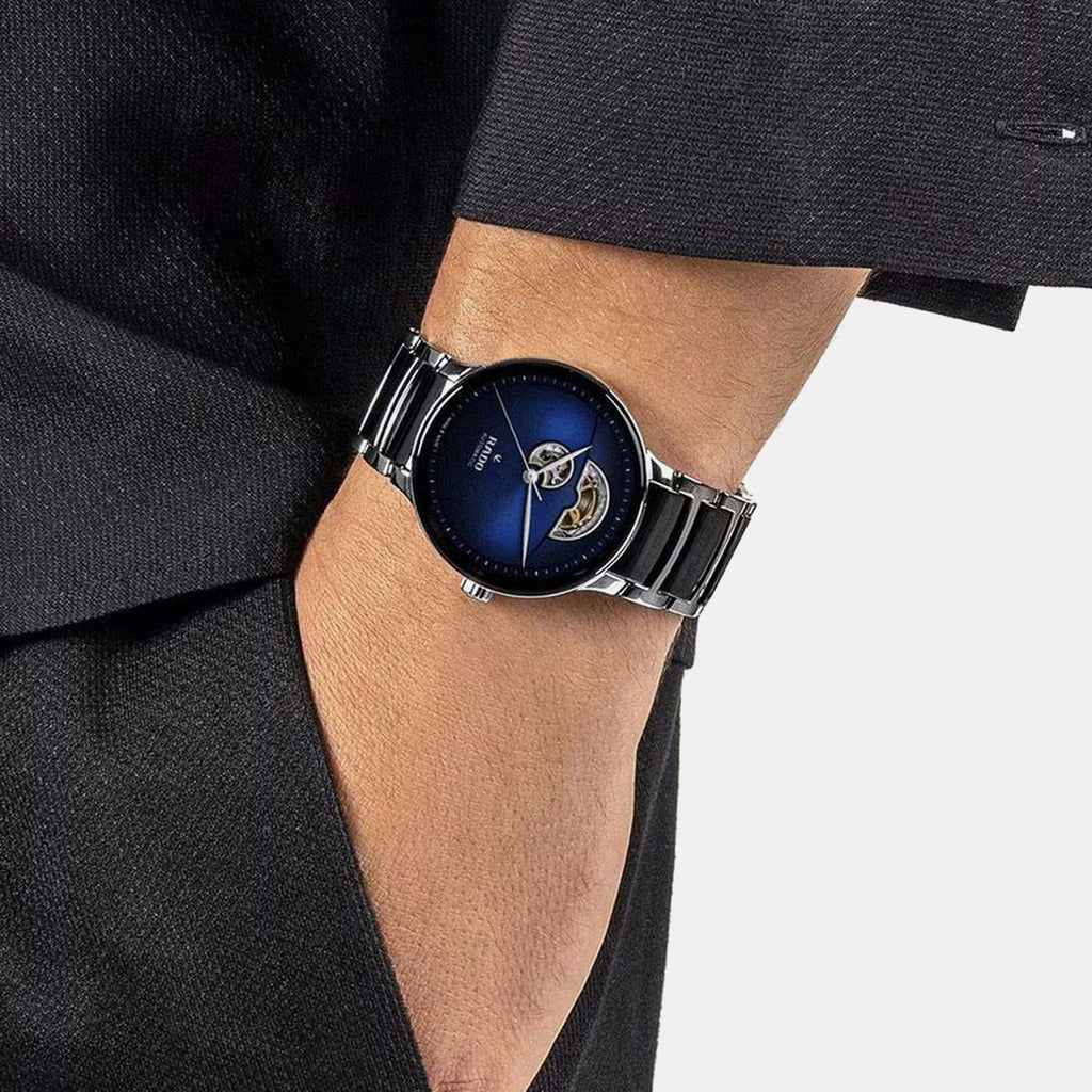 Centrix Men Automatic Blue Dial Analog Ceramic Watch R30012202