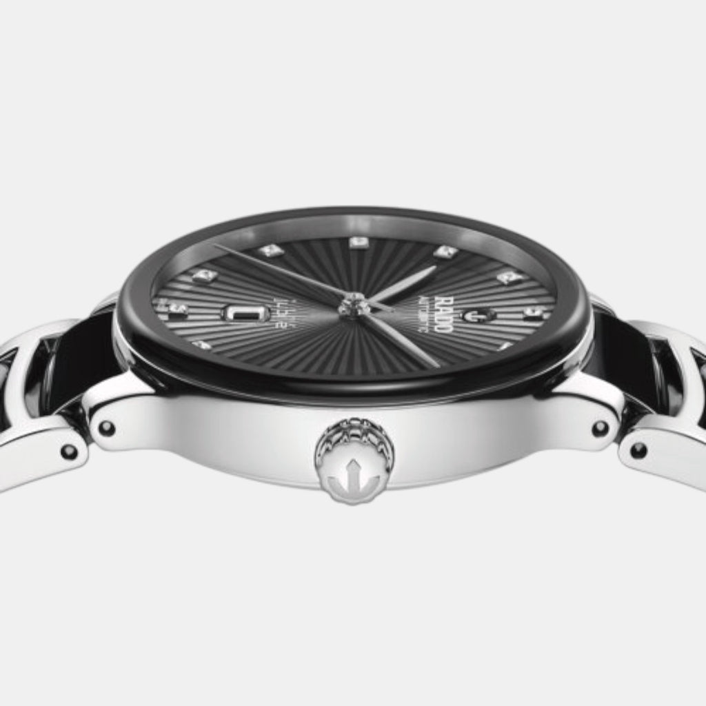 Centrix Women Automatic Black Dial Analog Ceramic Watch R30020742