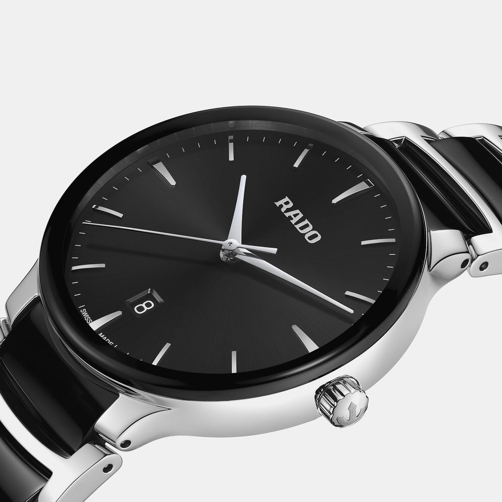Centrix Unisex Quartz Black Dial Analog Ceramic Watch R30021152