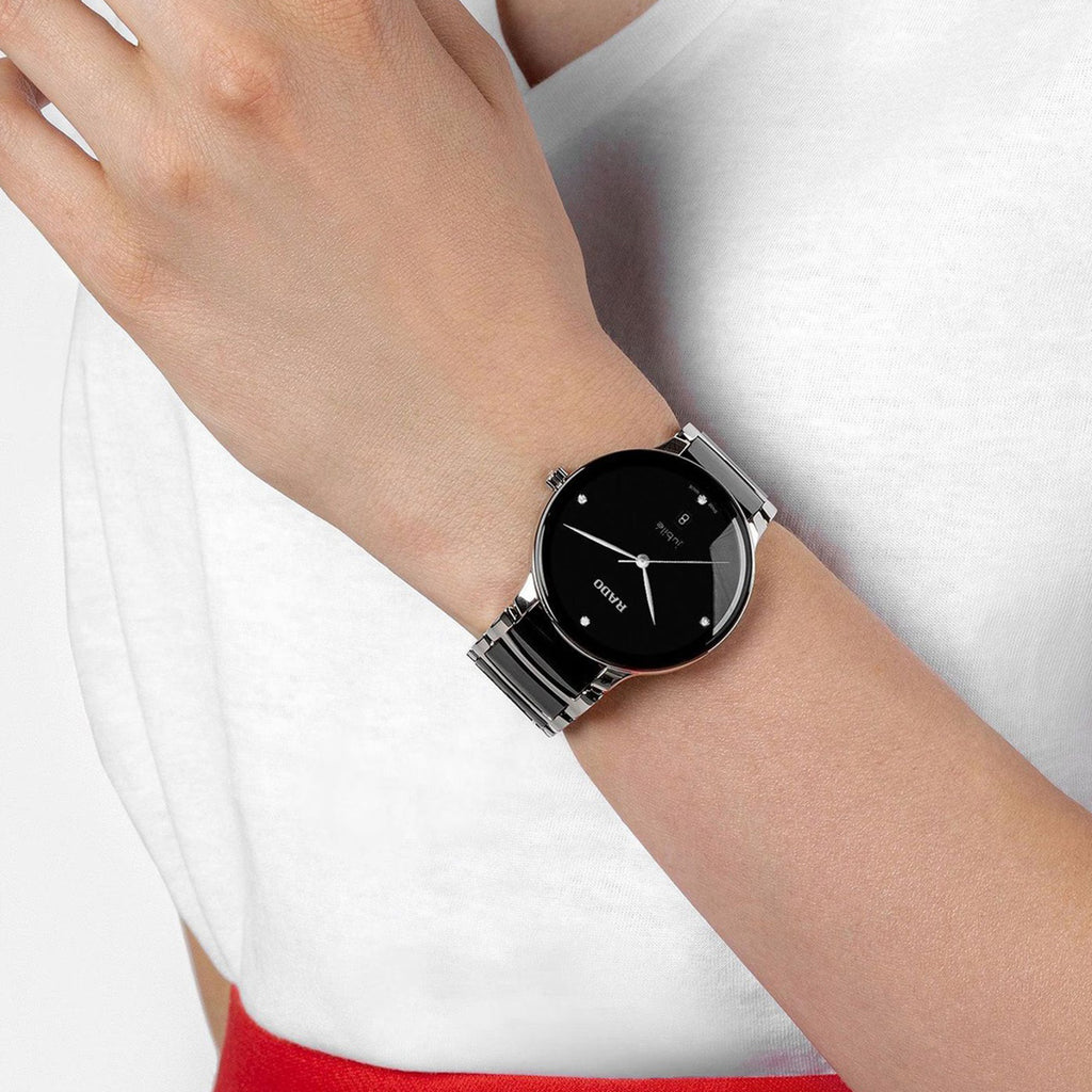 Centrix Unisex Quartz Black Dial Analog Ceramic Watch R30021712