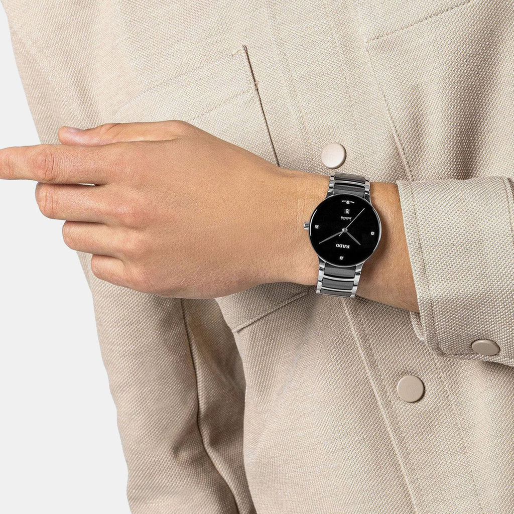 Centrix Unisex Quartz Black Dial Analog Ceramic Watch R30021712