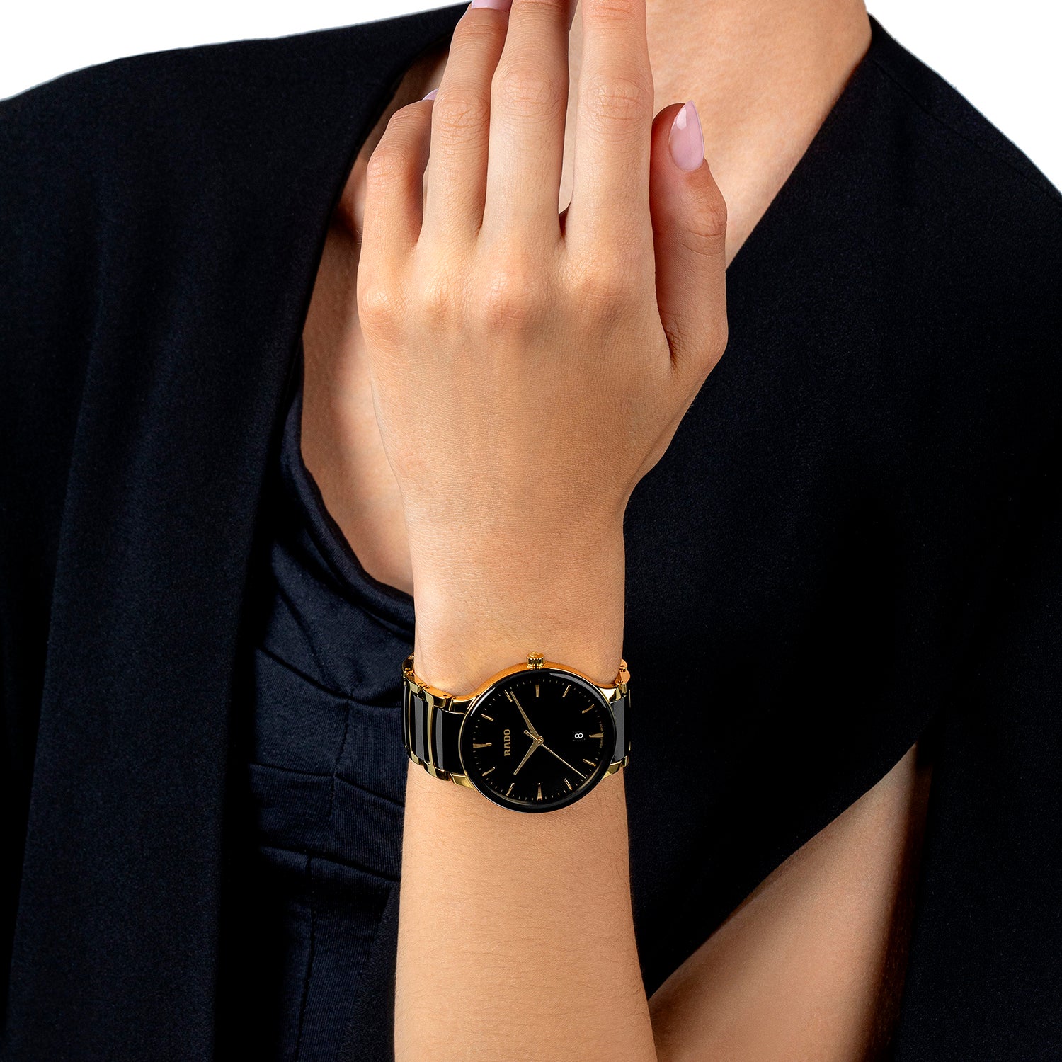 Centrix Unisex Quartz Black Dial Chronograph Ceramic Watch R30022152
