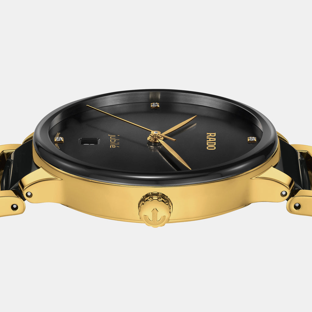 Centrix Unisex Quartz Black Dial Analog Ceramic Watch R30022712