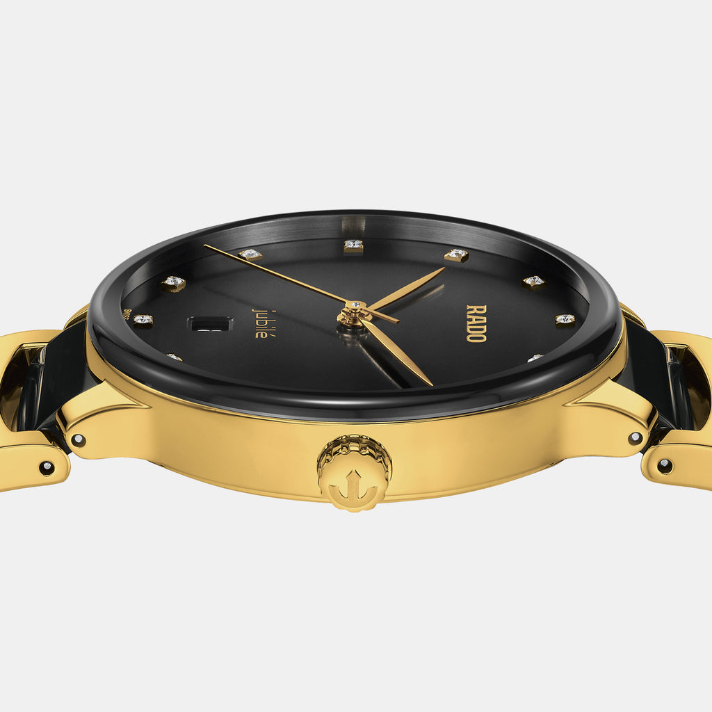 Centrix Unisex Quartz Black Dial Analog Ceramic Watch R30022742