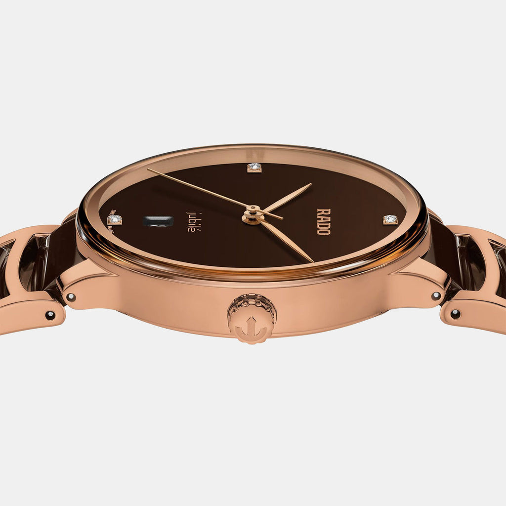 Centrix Unisex Quartz Brown Dial Analog Ceramic Watch R30023712