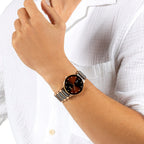 Centrix Unisex Quartz Brown Dial Analog Ceramic Watch R30023732